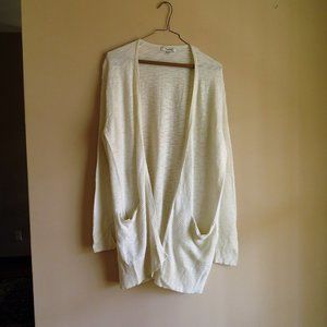 Madewell cardigan lightweight open front light beige size S